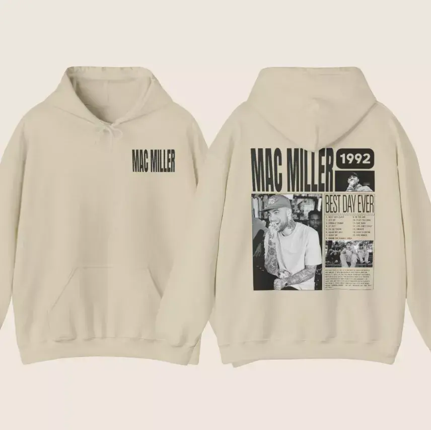 Mac Miller Best Day Ever Hoodie, Mac Miller Swimming Hoodie, Swimming Mac Hoodie Casual Comfort Tops Cotton Menswear Casual Comfort Long Sleeve