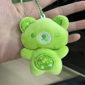 Cartoon Rilakkuma Key Chians Cute Plushes Easy Bear Keyrings Green Dopamine Series Backpack Bag Pendant Lazybear Doll Keychain