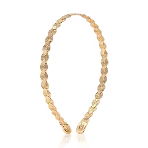 Ettika Regal Twist Headband 18k Gold Plated Steel & Zinc Fashion Accessory for Women