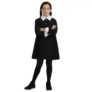 Girl's 1960s Wednesday Addams Costume