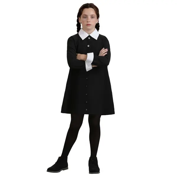 Girl's 1960s Wednesday Addams Costume