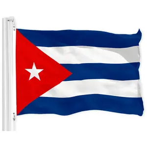 Republic of Cuba Cuban Flag |   3x5 feet |   Printed 150D, Indoor/Outdoor, Vibrant Colors, Brass Grommets, Quality Polyester, Much Thicker More Durable Than 100D 75D Polyester