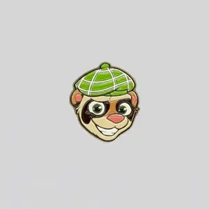 Oversized Ball Marker  Big Finneus Ferret Smiling