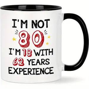 80th Birthday Gifts for Women Men, I'M Not 80 Mug, Best 80th Birthday Gifts for Grandma, Grandpa, Friends, Family, 80th Birthday Gift Ideas, 80 Year Old Birthday Gifts for Men Women, 11 Oz