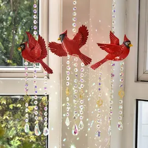 Bird Design Sun Catcher, 1 Count Artificial Crystal Sun Catcher, Hanging Ornament for Home Garden Party Wedding Decoration