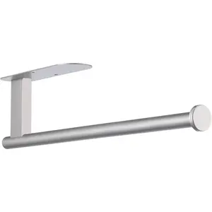 Paper Towel Holder, Upgrade SUS304 Stainless Steel Paper Towel Holder Under Cabinet, Bend-Resistant, Self-Adhesive or Drill mounting ()
