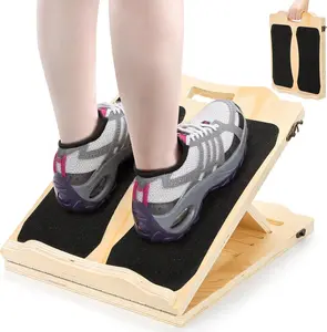 Wooden Slant Board for  Stretching, Portable Squat Incline Board for  Ankle  Heel, Adjustable 5 Angles  Stretch Wedge for Exercise, Physical