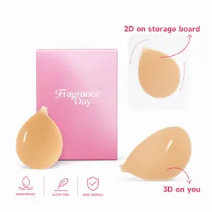 Fragrance Day Strapless Bra – No.1 Push-up Sticky Bra, Waterproof & Sweat-proof Invisible Bra, Reusable Silicone Adhesive Bra for Women, Includes Storage Board & Replaceable Pads