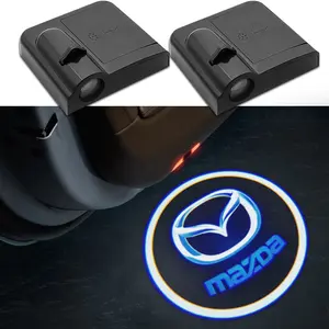 1/2/4Pcs Car Door Welcome Courtesy Shadow Projector Lamp LED HD Logo Light Led Car Lights Cars Accessories For Mazda 2 3 6 5 Demio CX3 CX4 CX5 CX-4 CX-5 CX7 CX30 MX3 MX5 MS Speed Axela Atenza