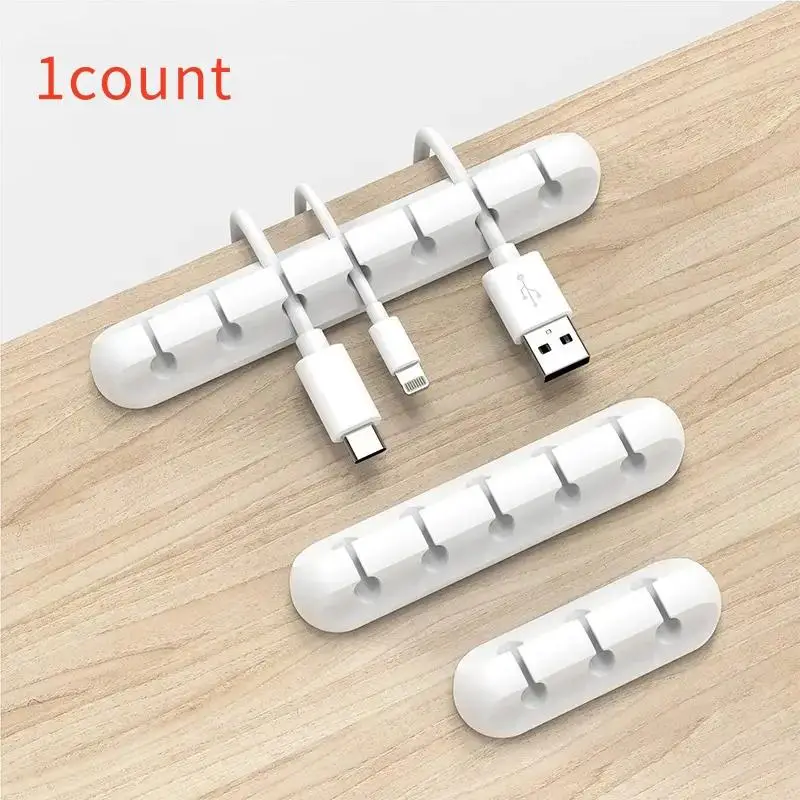 1 Piece Desktop Data Cable Organizer, Multi Grid Wire Management Clip, Silicone Cord Holder, Table Organizers, Desk Organizer for Home and Office