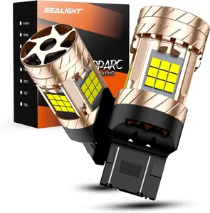 SEALIGHT 7443 LED Bulbs White, 7440 T20 LED Light Anti Hyper Flash With Turbo Fan, 30W 3200LM Super Bright Replacement for Backup Reverse Light and Tail Parking Light, ONLY Standard Socket, Pack of 2