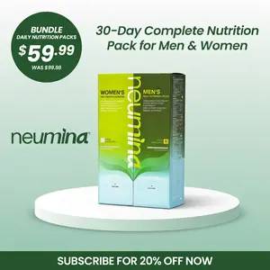 Neumina Women/Men's Daily Nutrition Packs for Liver Health Energy Production Bone & Nerve Function Stress Relief 30 Servings Made in USA Essential Minerals Supplement