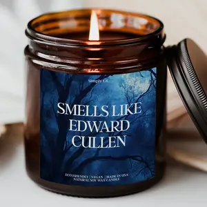 Smells Like Edward Cullen Candle, Book Lover, Booktok, Bookish Candle Gift, Funny Candle, Twilight Inspired Gift, Team Edward Cullen Candle