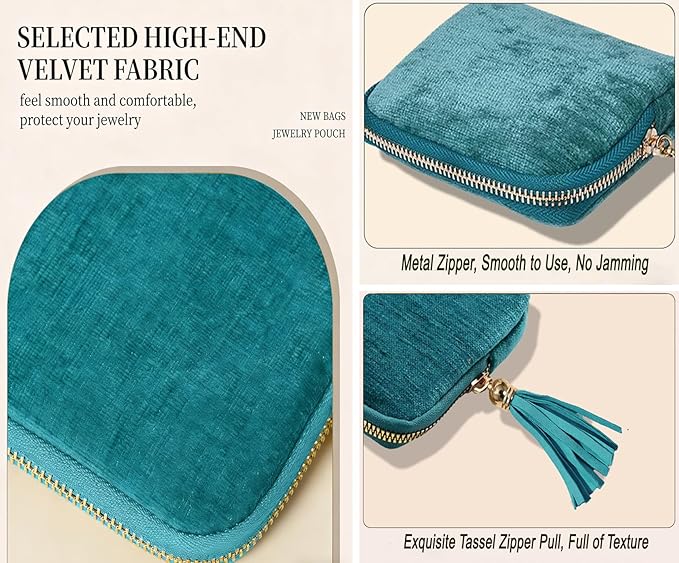 Cute Coin Purse Small Travel Jewelry Case with Tassel Mini Travel Jewelry Bag Organizer Pouch for Coins Bracelets, Fashion Accessories Mini Organizer  Bag for Women,Su jewelry  bag,Travel jewelry bag Folding Storage