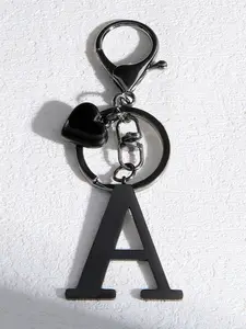 Cute Initial Letter Keychain Accessories for Ladies & Girls, Heart-Shaped Design, Perfect for Wallets Bags Backpacks