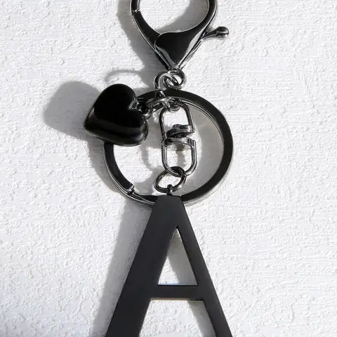 Cute Initial Letter Girly Keychain Accessories for Ladies & Girls, Heart-Shaped Design, Perfect for Wallets Bags Backpacks