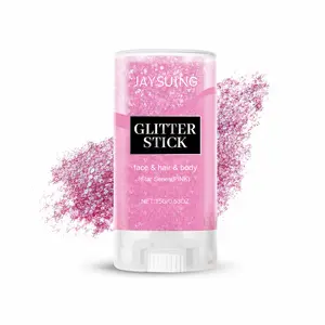 JAYSUING Pink Glitter Stick, shiny glitter,summer,Holographic Rainbow Shimmer Multi-Purpose, Smooth Non-Sticky, Safe for Sensitive Skin, Eyes Hair Body, Festivals Parties Stages