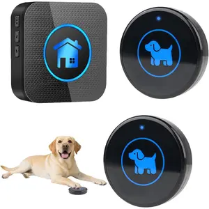Dog Door Bell (Enhanced Touch), Wireless Dog Doorbells for Potty Training – Dog Bells to Go Outside, 1000Feet Range, Waterproof Button, 55 Melodies & 5 Not