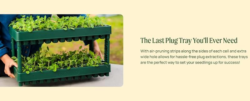 Vego Garden Seedling Popper Tool 3-in-1 Plant & Pop Board 10"x20" Multitool for Stackable Seedling Trays Efficient Seed Sower & Plug Popper