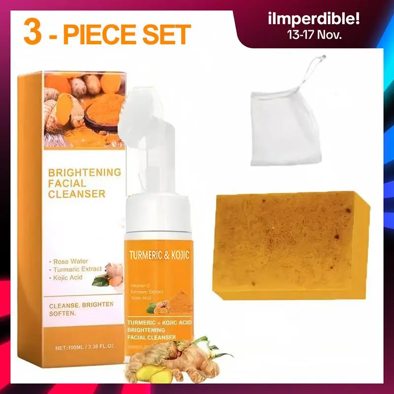 TURMERIC & KOJIC Turmeric Soap,Deep cleansingSoap,Moisturizing Soap For Body,Body wash & Soap For Women& Men jabon curcuma Body CareComfort Skin Care