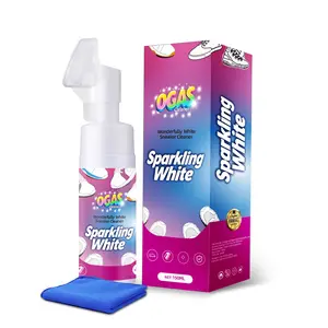 OGAS white sneakers cleaner, powerful stain removal, equipped with an integrated brush head, gentle and non-irritating, for cleaning vehicle interiors
