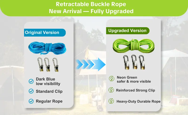 SEESE original and upgraded retractable buckle rope comparison