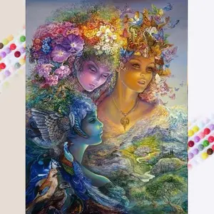 1 set of DIY diamond painting kit, 5D diamond art kit, DIY decoration with flowers, butterflies, and mountainous scenery. Mosaic, diamond art, DIY art home decoration, suitable for Christmas, Wall Art Painting.