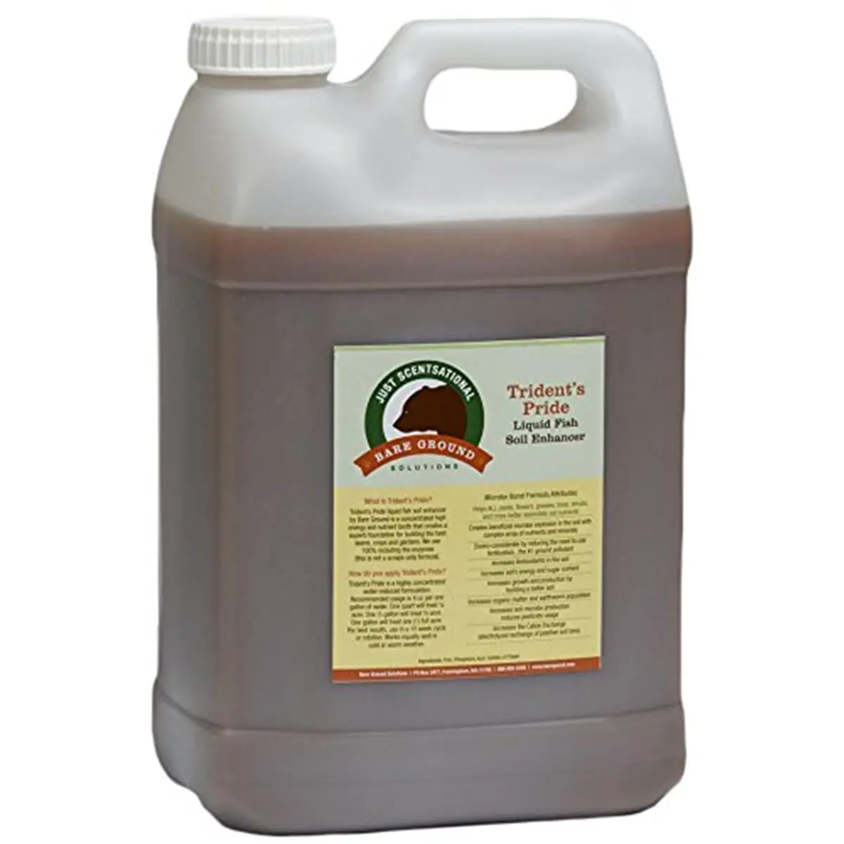 212 MAIN Bare Ground TP-2.5G 2.5 gal Ready-to-Use Liquid Garden Fertilizer - Tridents Pride Bio-Stimulant with Cold Pressed Fish Hydrolysate, Enzymes, Vitamins for Soil & Plant Care