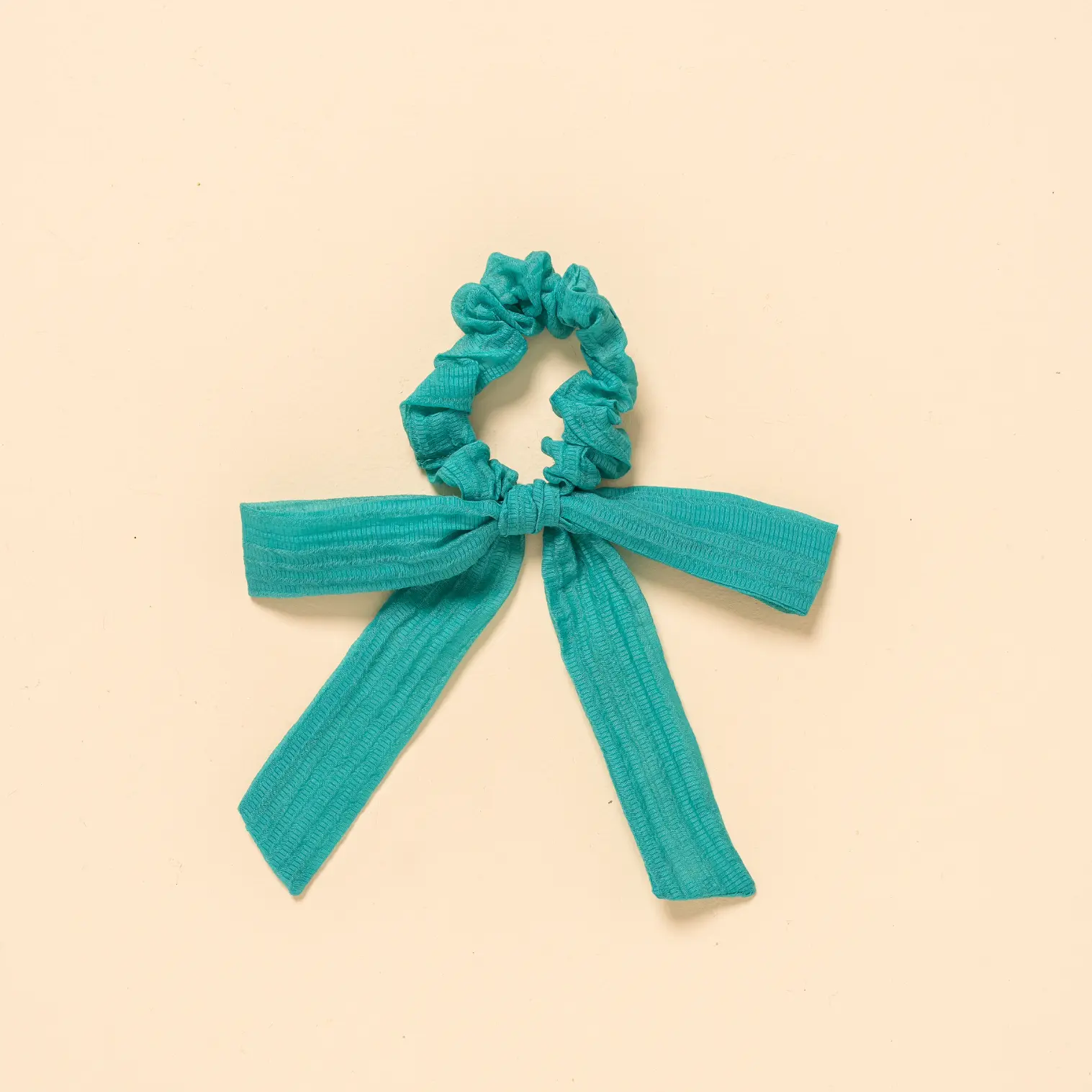 Turquoise Stitched Dobby Emma Scrunchie