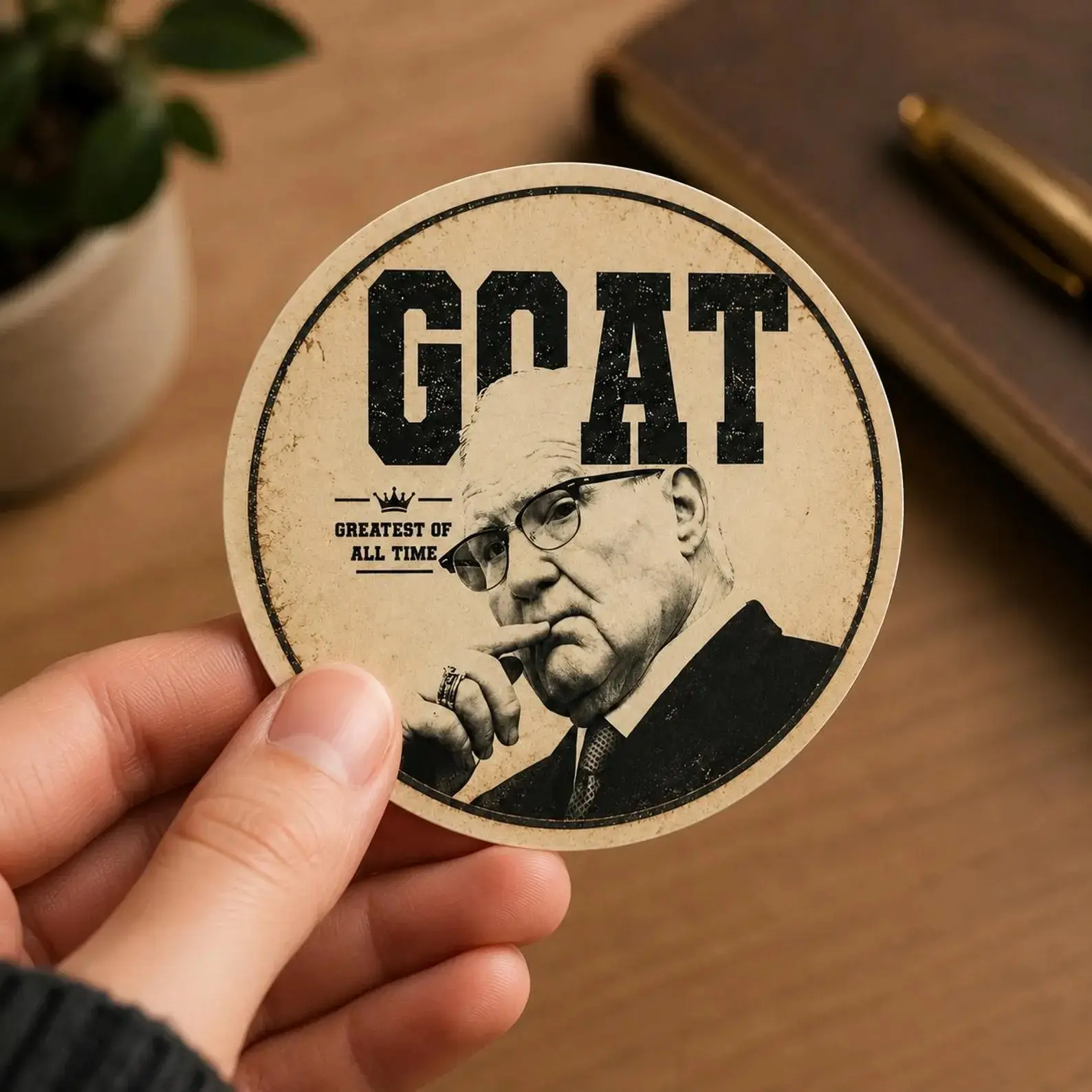 GOAT Kevin Reddington Portrait Sticker, Black and White Vintage Photo Sticker, Kevin Reddington Fan Decal, GOAT Tribute Sticker