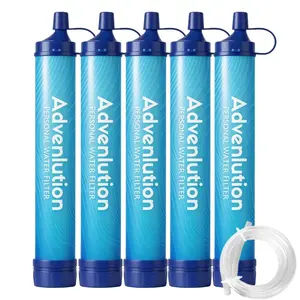 Large-capacity emergency water straw, a portable survival water filter that is lightweight and reusable, Personal Water Filter. It is suitable for camping, hiking, traveling, cycling and outdoor adventures.
