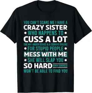 [100% Cotton]Funny Gift for Brother from Awesome Sister Birthday T-Shirt
