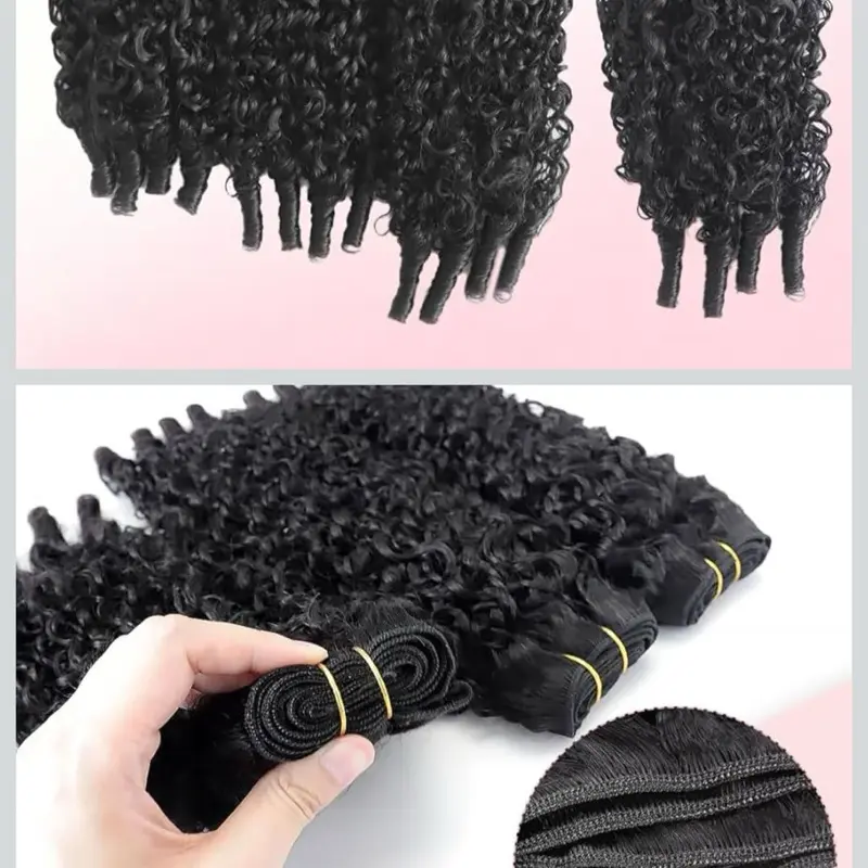 3 Bundles 16-20 Inch Human Hair Extensions Water Wave Curly Sew-In Amazon.com : 12A Water Wave Human Hair 3 Bundles(16 18 20  main image 3