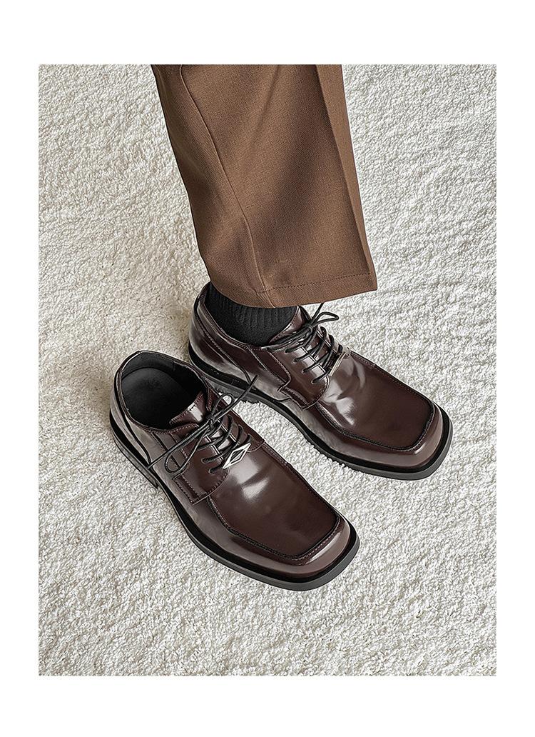 2026 Men's Square Toe Derby Shoes, Niche Trendy Casual Business Formal Shoes, Versatile Dress Shoes for Office & Daily Wear