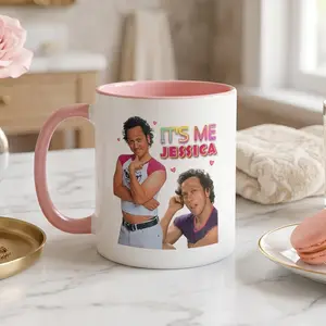 It's Me Jessica Mug, The Hot Chick Meme Mug Valentine Gift, White 11oz 15oz Ceramic Mug, Funny Movie Fan Gift Humor Mug, Meme Accent Mug, Funny Mug Gift For Best Friend, Coworker