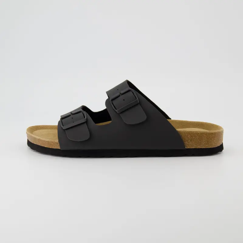 Cushionaire Black leather Arizona sandals 11 44 Cushionaire Women main image 4