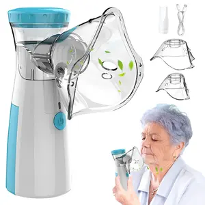 Portable Nebulizer, Compact Mesh Nebulizer, Auto-Cleaning Handheld Nebulizer for Adults and Children with Respiratory Problems, for Home, Office, Outdoor