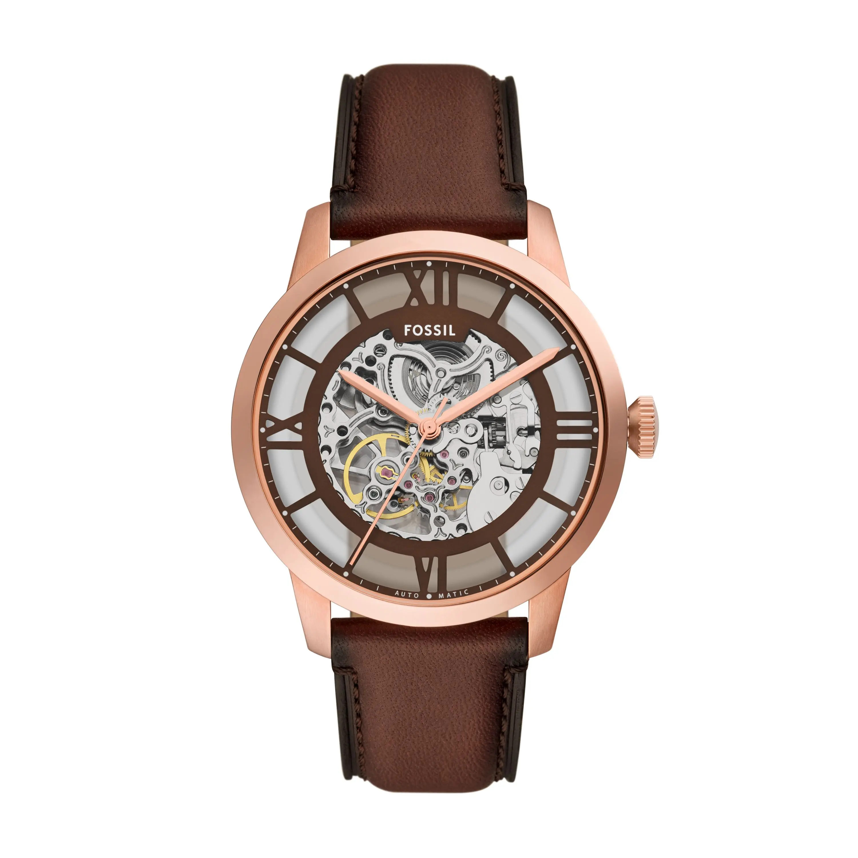 Fossil Men's Townsman Automatic, Rose Gold-Tone Stainless Steel Watch