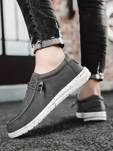 Men's Casual Trendy Shoes, 3 Colors, Sizes 39-46, Leather Upper, Anti-Slip Wear-Resistant Sole, Lightweight Comfort, Daily Wear