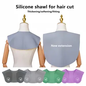 1PC Thicken Silicone Hair Shoulder Pad Hair Salon Specific Scarf for Dyeing and Cutting Hair Shawl Non Stick Silicone Pad Easy To Clean Essential Hair Cutting Tools Hair Styling Tool