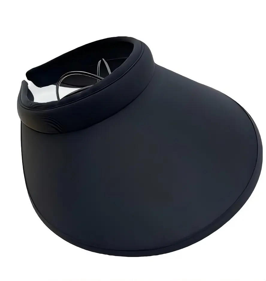 Stylish Oversized Hat – UV Protection, Black / White