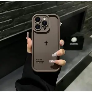 Biblical Cross Phone Case for iPhone 17 Pro Max 16 Pro Max 15 Pro 14 13 12 11 Sleek Shockproof Lightweight Cover with Protection Protective iphone 15 pro max case iphone 13 case drop-proof phone case Cellphone Smartphone