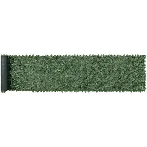 39" X 198" Artificial Faux Ivy Leaf Privacy Fence Screen With Mesh Cloth Backing For Outdoor Garden Patio Balcony Privacy Enhancement And Lush Greenery For Fences Decks And Pergolas - Weather Resistant UV Safe Easy To Install