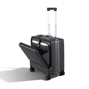 Front-Opening Carry-On Luggage | 20-Inch | USB Charging Port | Wet/Dry Separation Compartment | TSA-Approved Lock | Fits 15.6-Inch Laptop | Silent 360° Spinner Wheels & Lightweight Design | Scratch-Resistant & Durable PC Material