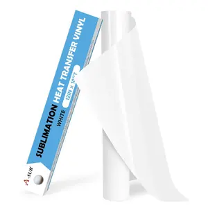 A-SUB White Sublimation Vinyl for Light & Dark Cotton Shirts - Heat Transfer, Vivid Colors, Easy to Use, Washable & Non-fading, DIY Craft Paper