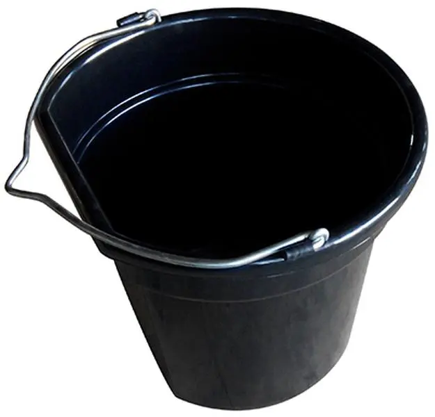 MR20QP-FSB-BLK 20 Quart Black Flat Bucket