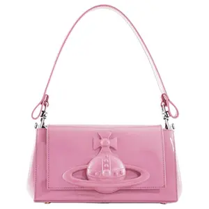 Vivienne Westwood Hazel Logo Leather Shoulder Bag in Pink for Women