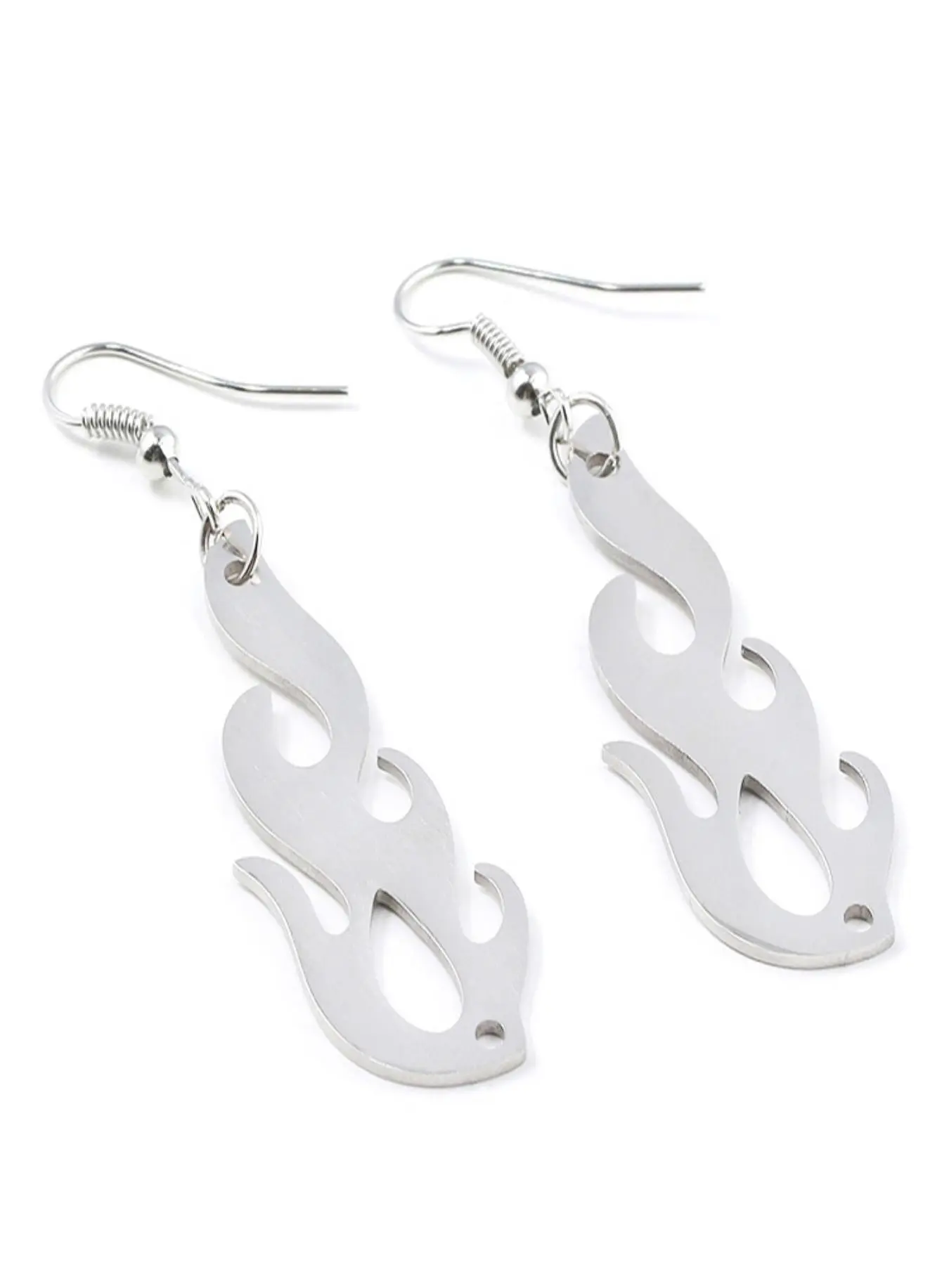 Punk Style Flame Design Dangle Earrings, Fashionable Jewelry for Women & Men, Trendy All-match & Exquisite Jewelry for Birthday Gift