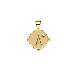JW Letter Coin Pendant