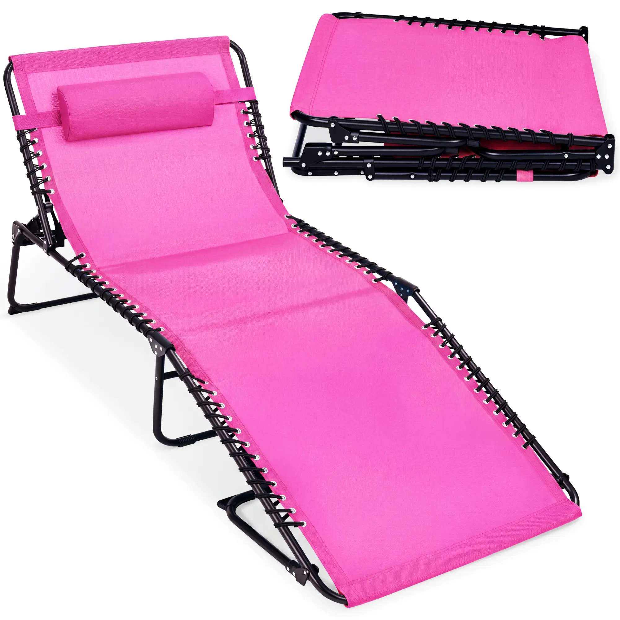 Best Choice Products Extra Wide Patio Chaise Lounge Chair, Portable Folding Recliner w/ 8 Positions